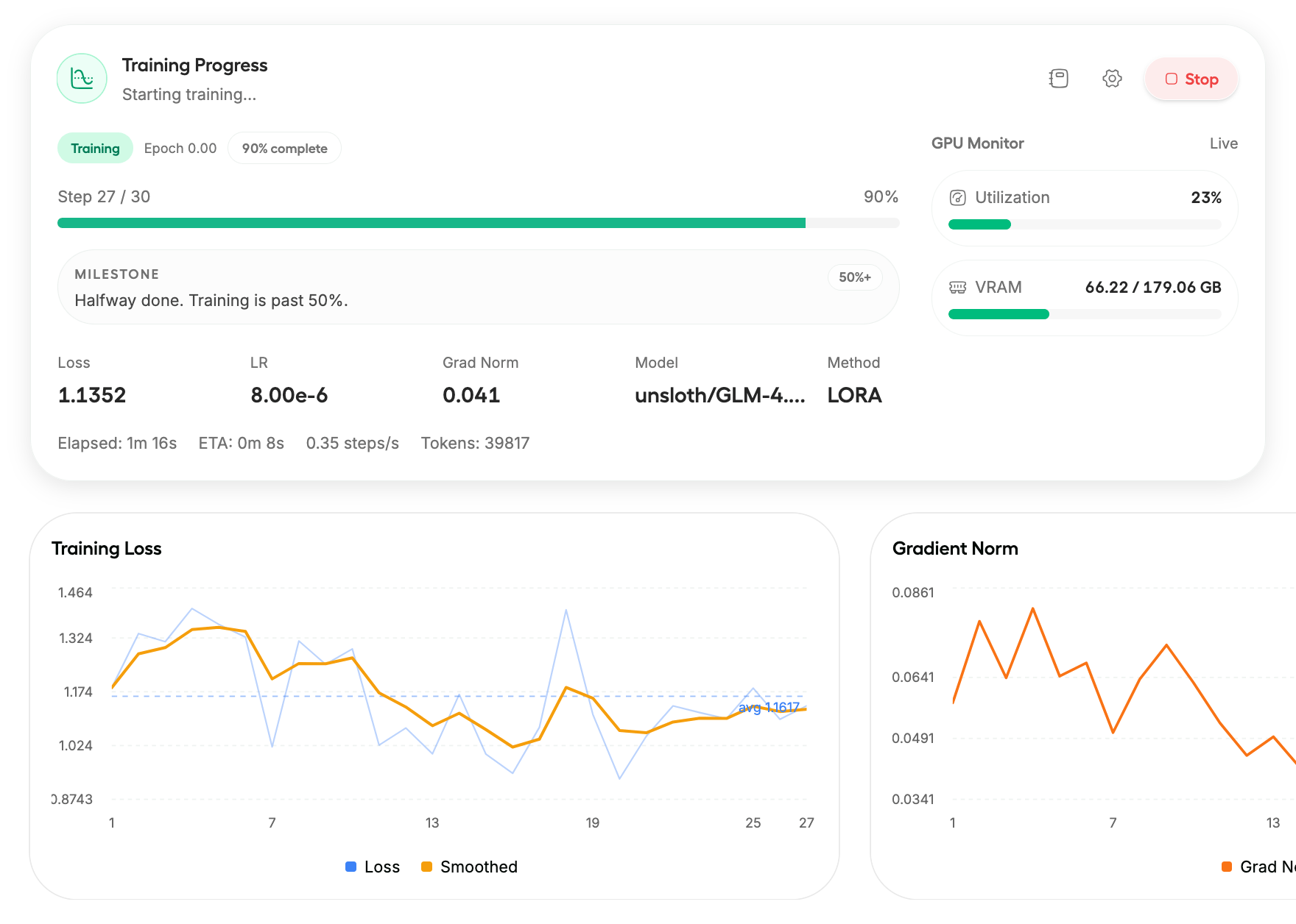 Train models with no-code and full observability.