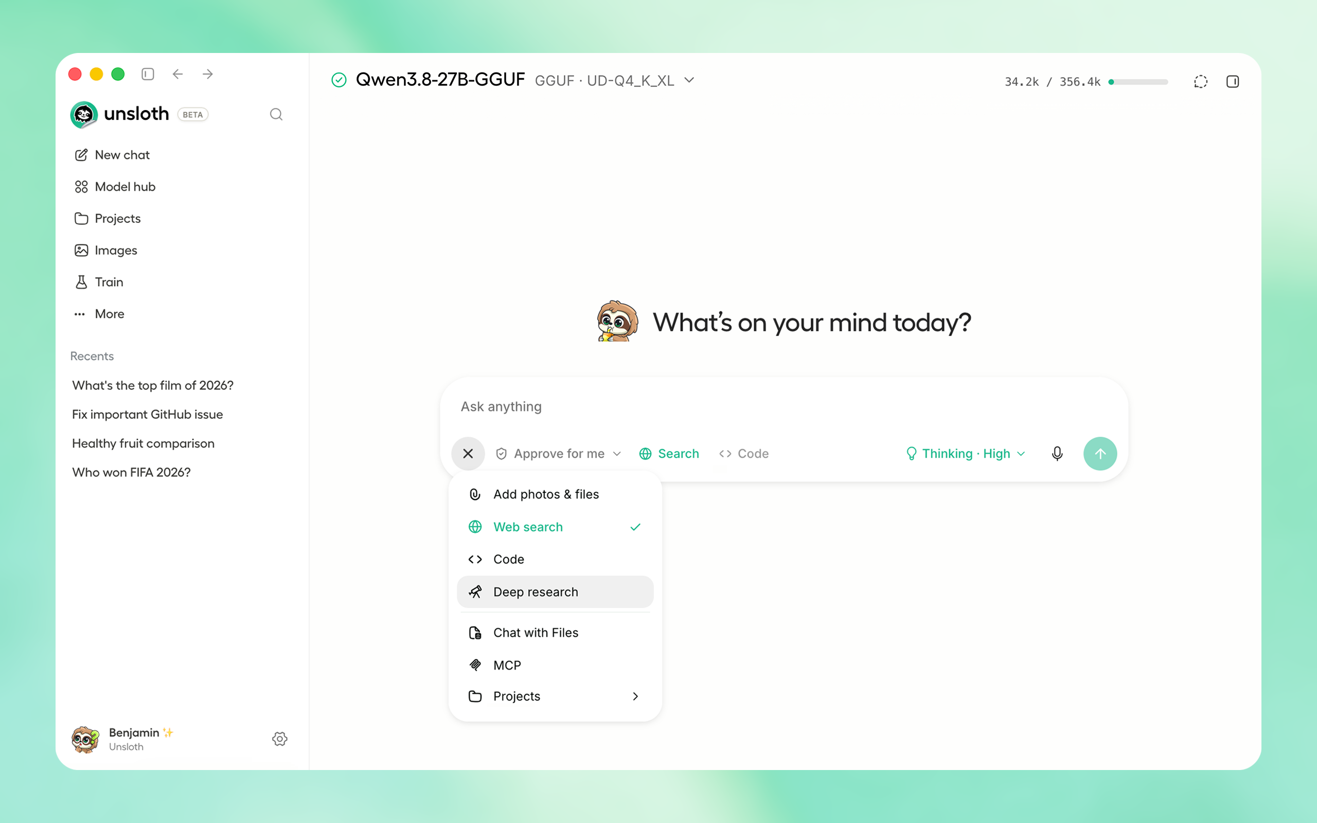 Unsloth Desktop application